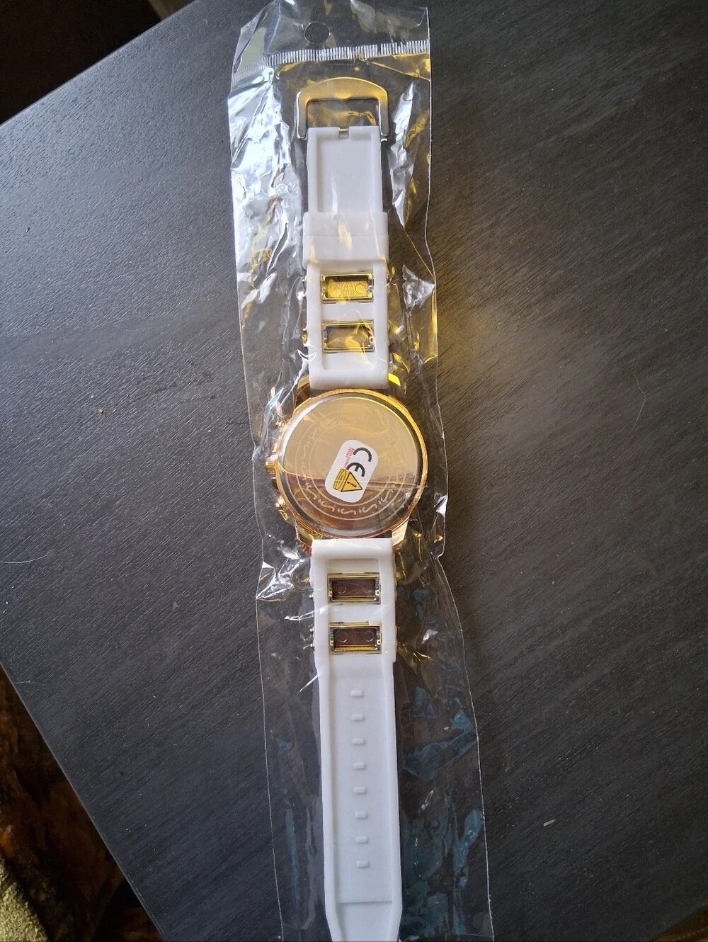 Howe White Silicone Strap Watch with Gold-Tone Case